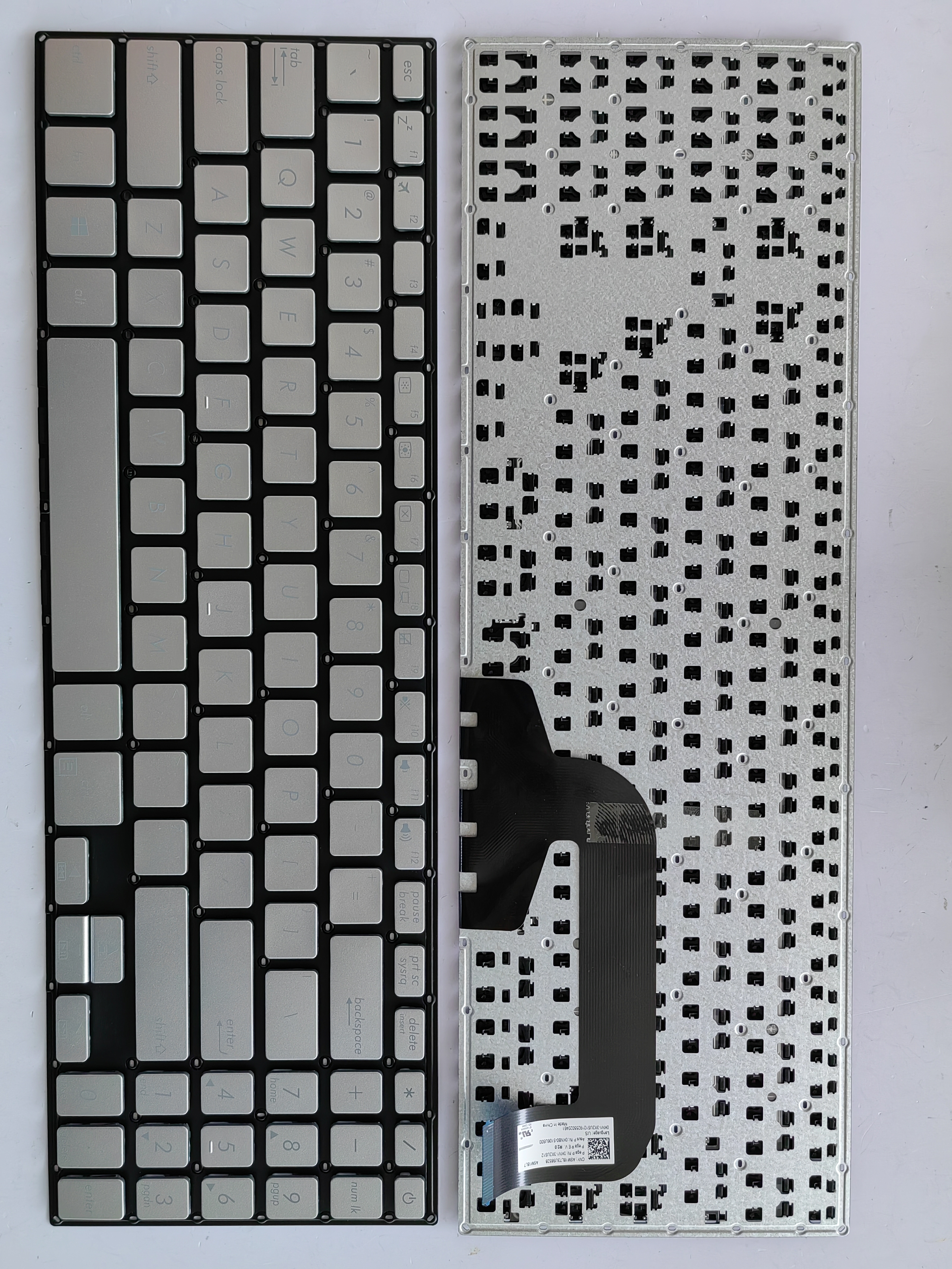 Picture of New Replacement Laptop Keyboard For ASUS X507 SILVER (OEM) US Layout